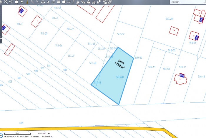 Działka na sprzedaż w Zamość  Płoskie o powierzchni 1732 mkw