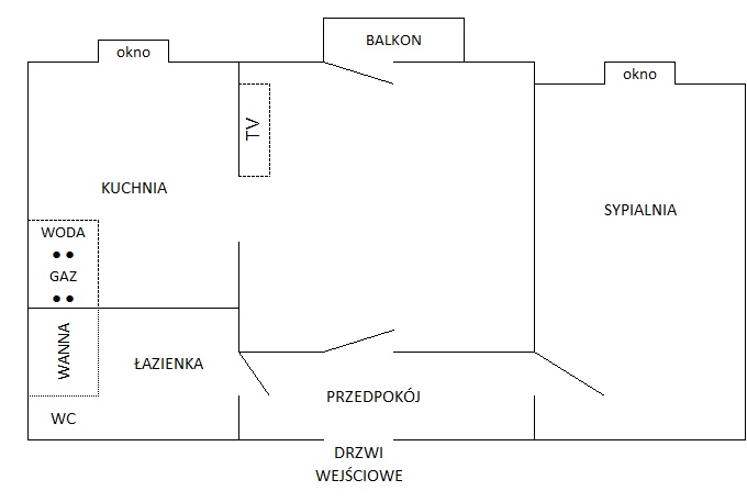 Mieszkanie na sprzedaż w Łuków Łuków Klimeckiego o powierzchni 39 mkw