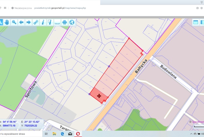 Działka na sprzedaż w Kętrzyn Kętrzyn  o powierzchni 1254 mkw
