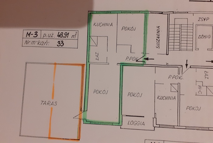 Mieszkanie na sprzedaż w Będzin Warpie Przyjaźni o powierzchni 49 mkw