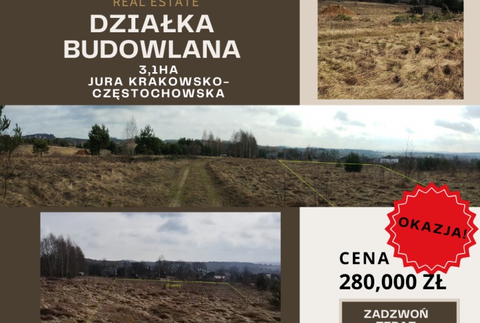 Działka na sprzedaż w Włodowice Rzędkowice Polna o powierzchni 31493 mkw