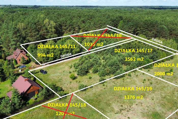 Działka na sprzedaż w Goworowo Dzbądzek  o powierzchni 1000 mkw