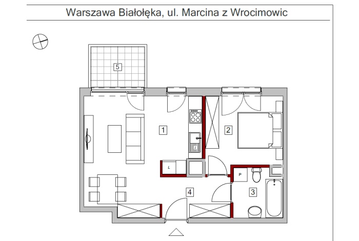 Mieszkanie na sprzedaż w Warszawa  marcina z wrocimowic o powierzchni 46 mkw