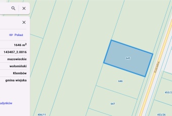 Działka na sprzedaż Klembów  832391