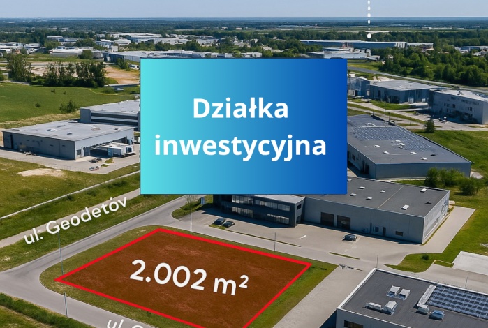 Działka na sprzedaż w Gdańsk Kokoszki Geodetów o powierzchni 2002 mkw