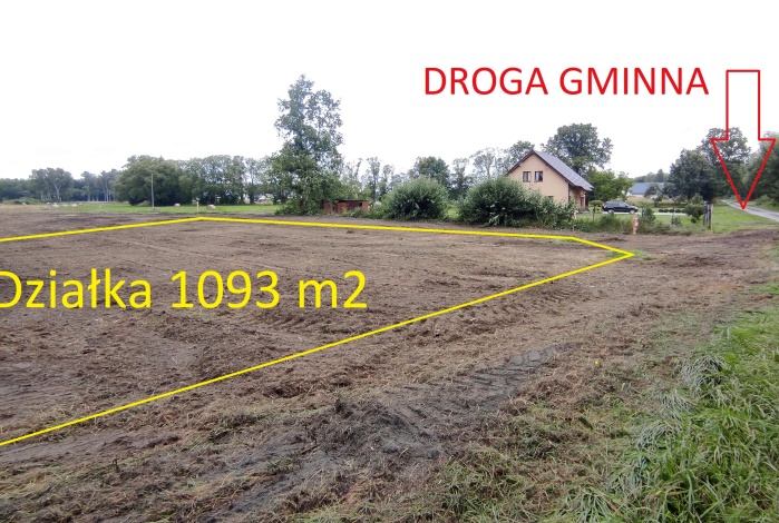 Działka na sprzedaż w Goleniów  Żółwia Błoć o powierzchni 1093 mkw