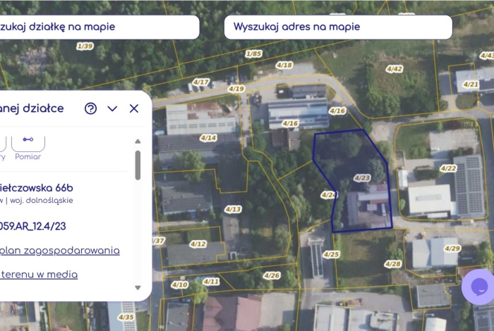Działka na sprzedaż w Wrocław Psie Pole Kiełczowska o powierzchni 2301 mkw