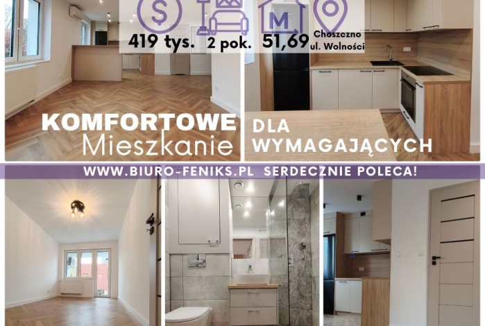 Mieszkanie na sprzedaż w Choszczno  Wolności o powierzchni 52 mkw