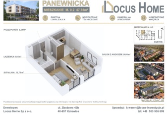 Mieszkanie sprzedaż Katowice Panewniki Panewnicka 47 mkw Mieszkanie Sprzedam śląskie Katowice Panewniki-1