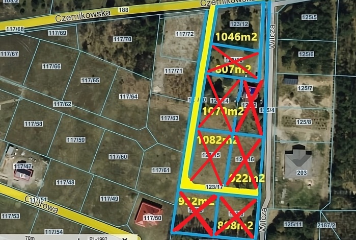 Działka na sprzedaż w Obrowo Sąsieczno Czernikowska o powierzchni 1046 mkw