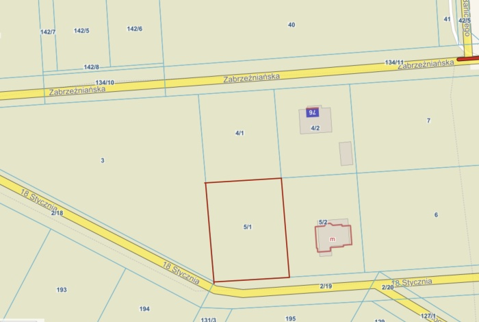 Działka na sprzedaż w Głowno Zabrzeźnia 18 stycznia o powierzchni 1281 mkw