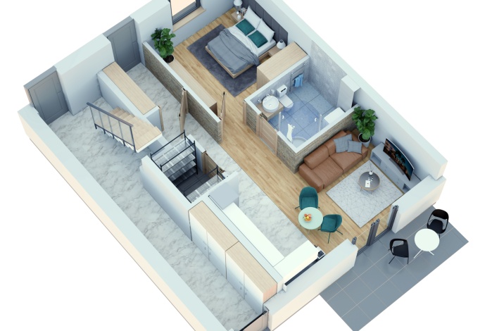 Mieszkanie na sprzedaż w Barczewo  Chabrowa o powierzchni 45 mkw