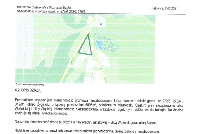 Działka na sprzedaż w Miasteczko Śląskie Żyglinek  o powierzchni 6095 mkw