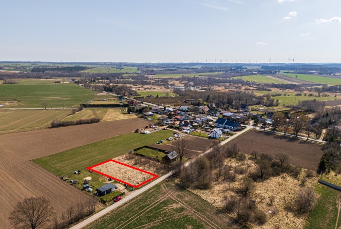 Działka na sprzedaż w Gniewino Perlino Szkolna o powierzchni 1061 mkw