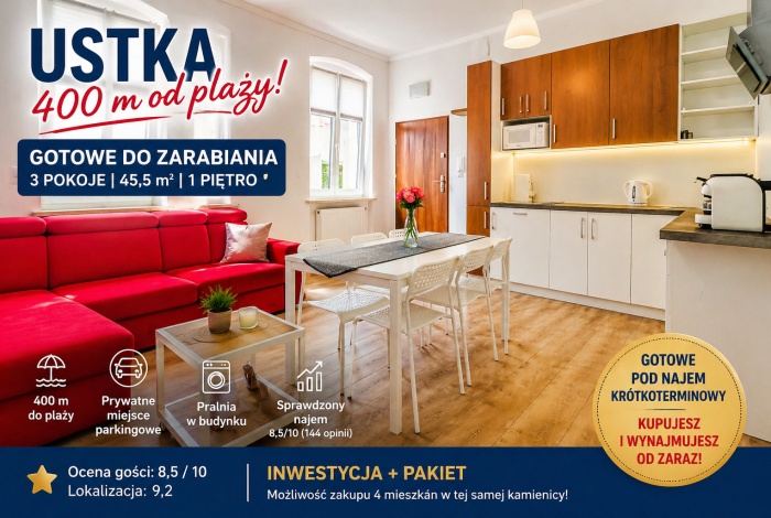 Mieszkanie na sprzedaż w Ustka Ustka Słowiańska 37/4 o powierzchni 46 mkw