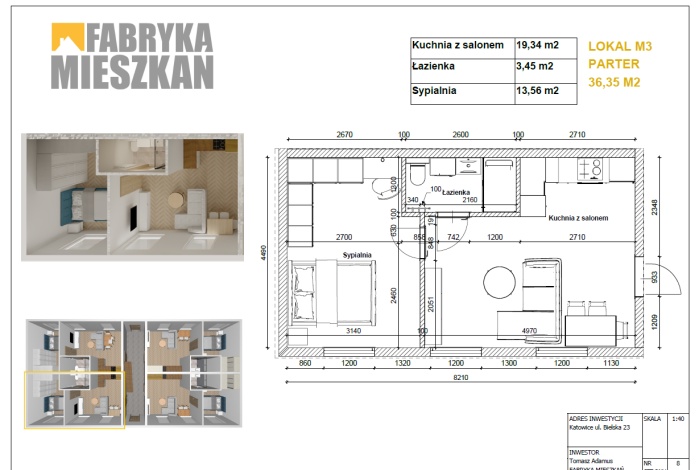Mieszkanie na sprzedaż w Katowice Murcki  o powierzchni 37 mkw