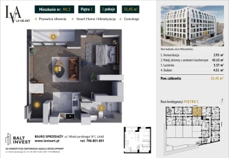 Mieszkanie na sprzedaż Łódź  836646