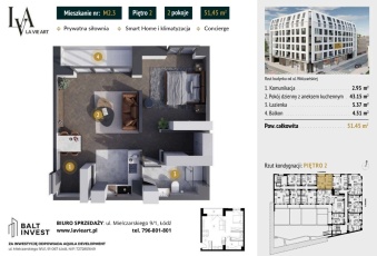 Mieszkanie na sprzedaż Łódź  836648