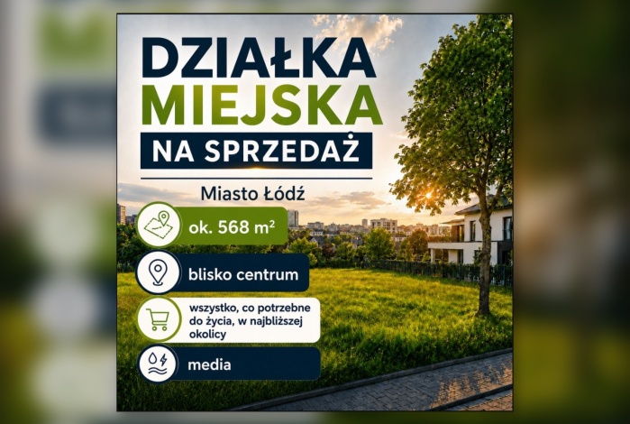 Działka na sprzedaż w Łódź Bałuty Helska o powierzchni 568 mkw