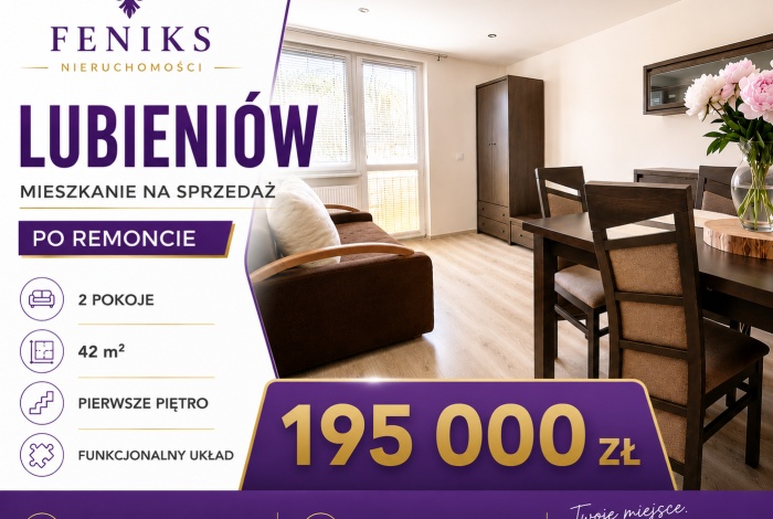 Mieszkanie na sprzedaż w Recz  LUBIENIÓW o powierzchni 42 mkw