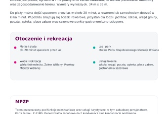 Działka sprzedaż Sztutowo Sztutowo Ogrodowa 1289 mkw Działka Sprzedam pomorskie Sztutowo Sztutowo-2
