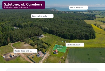 Działka sprzedaż Sztutowo Sztutowo Ogrodowa 1289 mkw Działka Sprzedam pomorskie Sztutowo Sztutowo-1