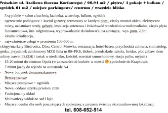 Mieszkanie sprzedaż Prószków Azaliowa 2 67 mkw Mieszkanie Sprzedam opolskie Prószków -1