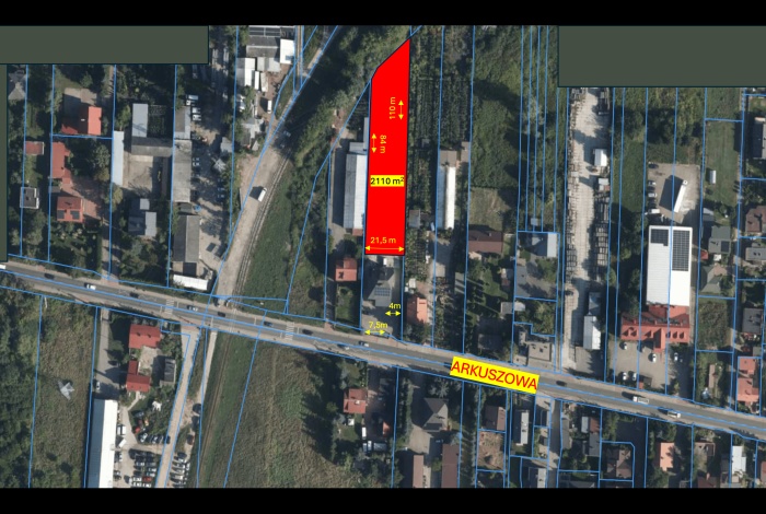Działka na wynajem w Warszawa Bielany Arkuszowa o powierzchni 2110 mkw