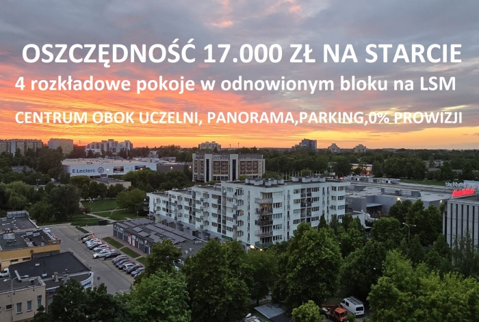 Mieszkanie na sprzedaż w Lublin Rury Bonifraterskie Pana Balcera 1 o powierzchni 65 mkw