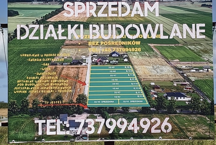 Działka na sprzedaż w Będzino Śmiechów  o powierzchni 1100 mkw