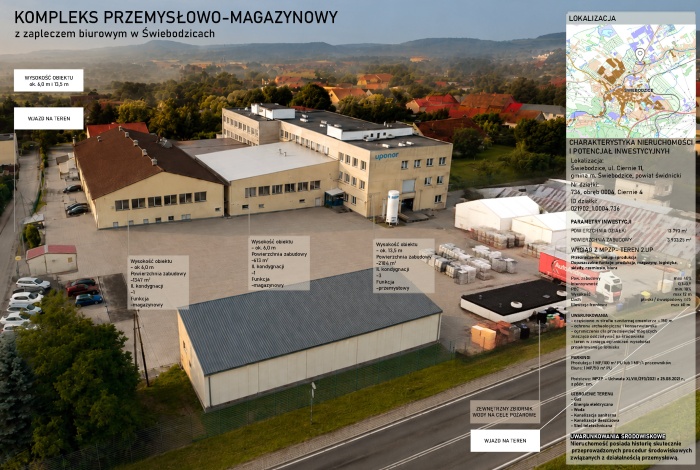 Komercja na sprzedaż w Świebodzice Ciernie  o powierzchni 7200 mkw