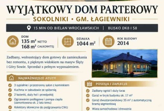 Dom sprzedaż Łagiewniki Sokolniki Sokolniki 42 135 mkw Dom Sprzedam dolnośląskie Łagiewniki Sokolniki-1