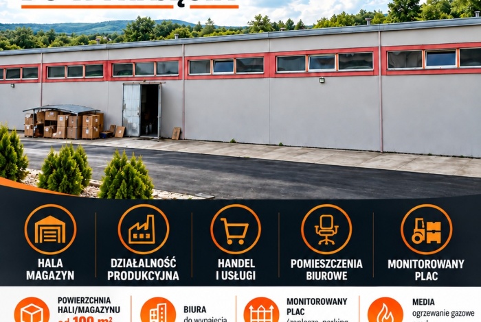 Komercja na wynajem w Kielce Białogon  o powierzchni 500 mkw