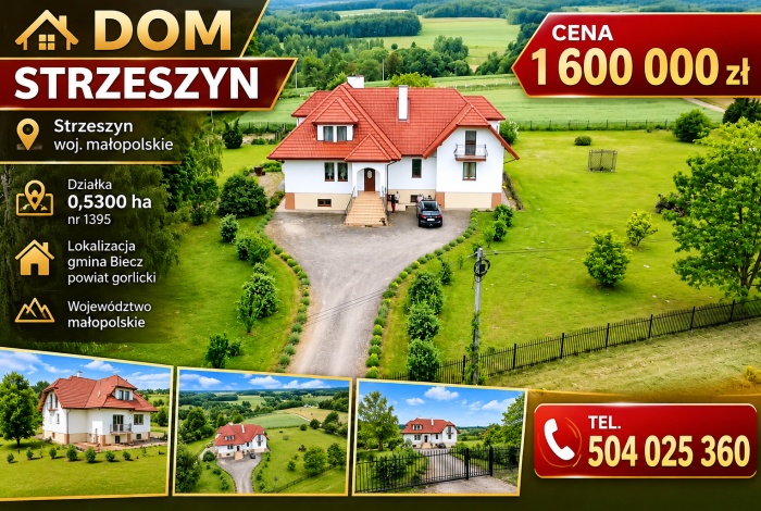 Dom na sprzedaż w Biecz  Strzeszyn o powierzchni 300 mkw