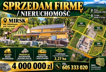 Komercja Sprzedam dolnośląskie Mirsk -1